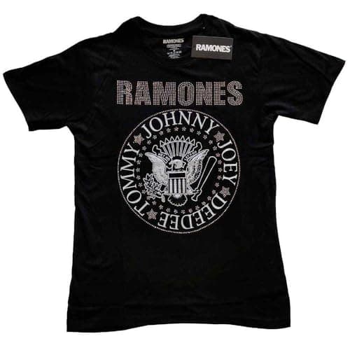 Image of Ramones Kids T Shirt Diamante Presidential Seal New Official Black, Black, S/5-6 Years