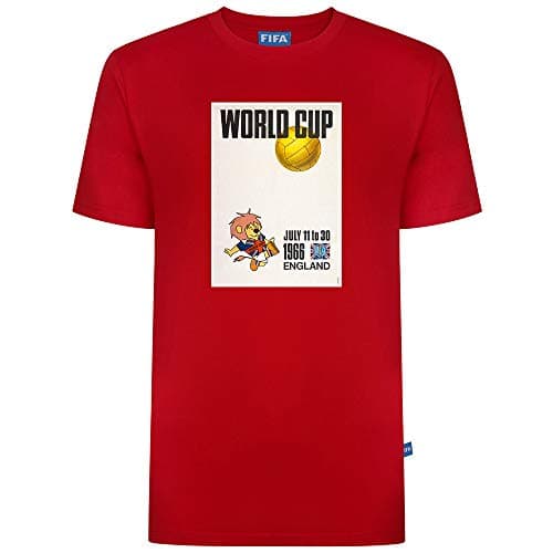 Image of Score Draw FIFA 1966 Poster T-Shirt Red X-Large Polyester