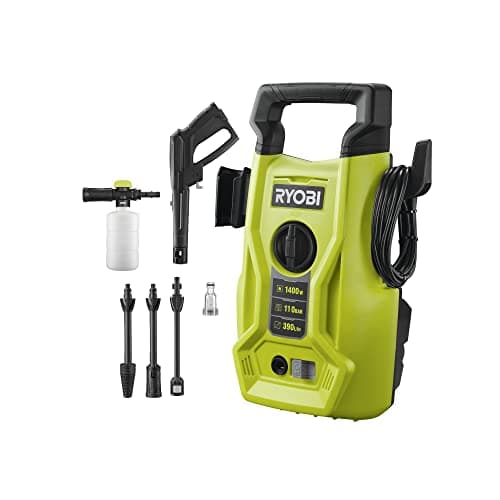 Image of RYOBI RY110PWA 1400W 110bar Pressure Washer, Hyper Green,5133005366