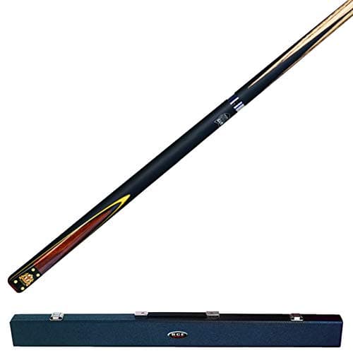Image of BCE Hwac-2am BCE Heritage 2 Piece Ash Snooker Cue with Matching Grain and WAC Hard Case 145cm 9 5mm ti, black butt/natural wood shaft, 57 UK