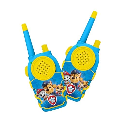 Image of OTL Technologies Paw Patrol Kids' Walkie Talkie Set, 150m Range, Battery-Operated, Blue/Yellow