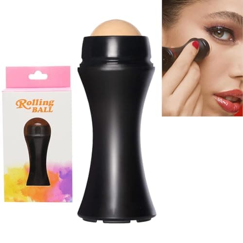 Image of Volcanic Roller Face Roller, Face Roller with Volcanic Stone, Oil Absorbing Roller, Mattifying, Instant and Reusable, Absorbs Excess Oil for Facial Cleansing Ideal