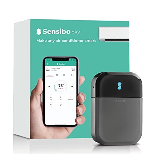 Image of Sensibo Sky, Smart Wireless Air Conditioner Controller. Quick & Easy DIY Installation. Maintains Comfort with Energy Efficient. Automatic Wifi Thermostat Control App. Google, Alexa and Siri Compatible