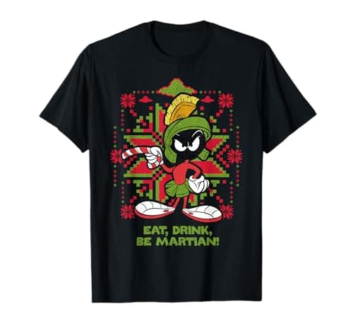 Image of Marvin Martian Xmas Eat Dark T-Shirt