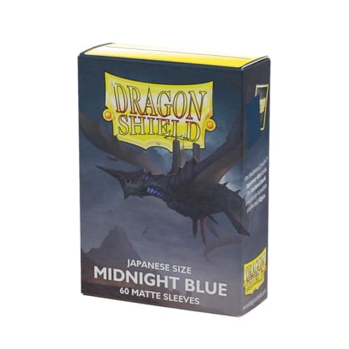 Image of Dragon Shield | Japanese Size Card Matte Sleeves | 60 CT - Smooth & Tough Premium TCG Sleeves - Compatible with Yu-Gi-Oh, Naruto, Cardfight & Vanguard | Midnight Blue
