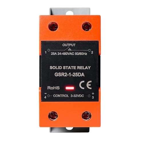 Image of DEWIN Solid State Relay, GSR2-1-25DA SSR DC Control AC Single Phase Din Rail Mount Solid State Relay with Radiator