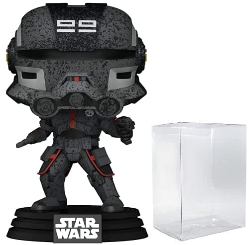 Image of POP Star Wars: Bad Batch - Echo Funko Pop! Vinyl Figure (Bundled with Compatible Pop Box Protector Case), Multicolored, 3.75 inches