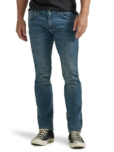 Image of Lee Men's Extreme Motion Slim Straight Jean, Blue, 32W x 30L