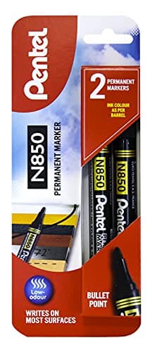 Image of Pentel Bullet point N850 Marker, 4.2mm tip, Black ink, 1 blister card with 2 markers, XN850/2-A