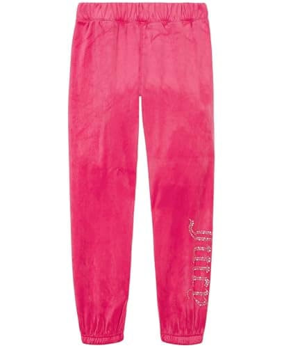 Image of Juicy Couture Girls' Plush Velour Pant, Fucshia/Jogger, 8-10