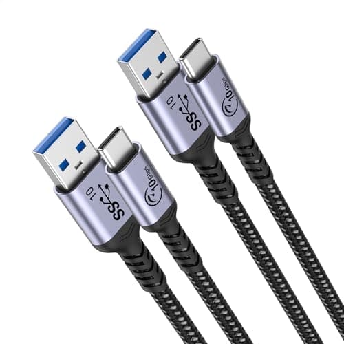 Image of SUMPK USB C Cable 10Gbps [1m 2Packs], USB 3.1 Gen 2 Type C Cable High Speed Data Cord Compatible with Android Auto, Car Play, Car Charger, iPhone 16/15