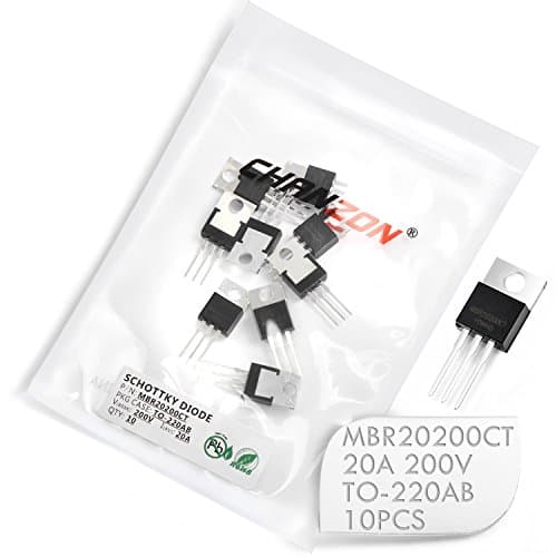 Image of (Pack of 10 Pieces) Chanzon MBR20200CT Schottky Barrier Rectifier Diodes 20A 200V TO-220AB (TO-220) 20 Amp 200 Volt