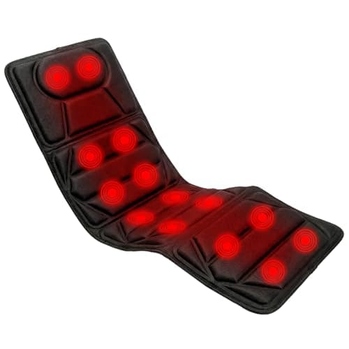Image of BONPLUS BP Body Massage Mat with Heat and Vibration, Massage Mat, Neck Massager, Massage Chair Cover with 5 Vibration Modes, 10 Motors and 4 Massage Zones