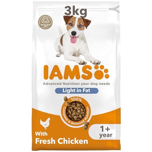 Image of IAMS Light in Fat Complete Dry Dog Food Chicken 3kg - 30% Lower Fat Formula