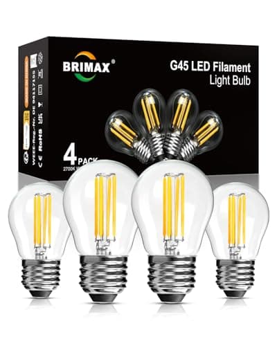 Image of BRIMAX E27 LED Bulb 6W Dimmable, Warm White 2700K, 60W Equivalent, Energy Saving Light Bulbs for Chandelier,Ceiling Fan, Pendant Light, 4 Pack