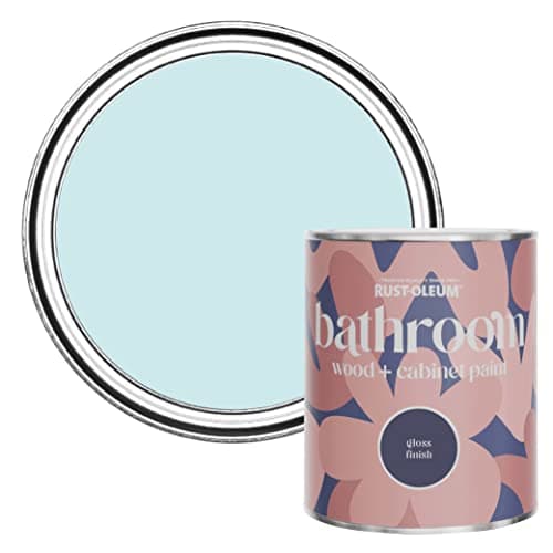 Image of Rust-Oleum Blue Moisture Resistant Bathroom Wood and Cabinet Paint in Gloss Finish - Duck Egg 750ml