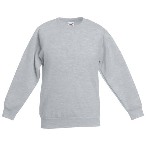 Image of Fruit of the Loom Set-in Sleeve Sweatshirt - Boys (3-4 Years) (Heather Grey)