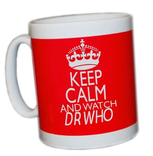 Image of KEEP CALM AND WATCH DR WHO (RED) MUG