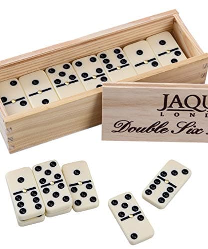 Image of Jaques of London Dominoes Set | Complete D6 Dominoes Game for Adults & Children | Luxury Dominos Set | Traditional Games | Since 1795