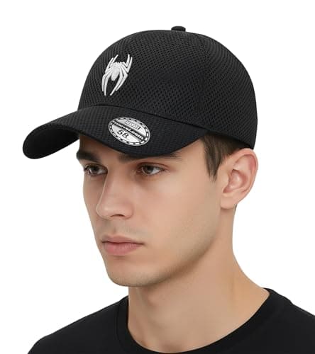 Image of Marvel Comics Spiderman All Black Rubber Logo Baseball Cap