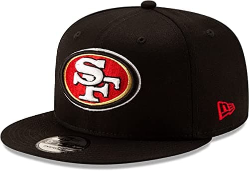 Image of New Era NFL 9FIFTY Adjustable Snapback Mens Hat Cap One Size Fits All (San Francisco 49ers Black), San Francisco 49ers Black