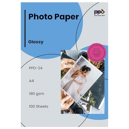 Image of PPD 100 Sheets A4 Inkjet Glossy Photo Paper 180gsm Instant Dry PPD-24-100
