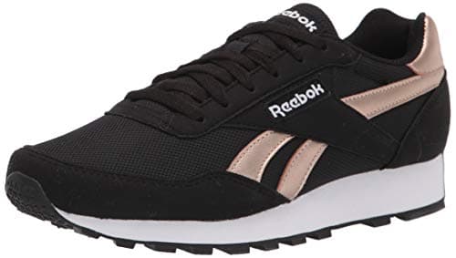Image of Reebok Women's Rewind Run Sneaker, Black/Rose Gold/White, 8
