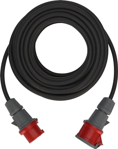 Image of Brennenstuhl CEE extension cable IP44 (25m cable, H07RN-F 5G2,5, 5-pole with CEE plug and coupling, for outdoor use IP44, Made in Germany) black