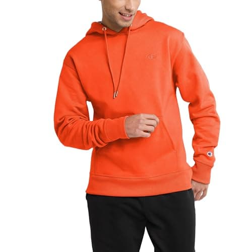 Image of Champion Men's Powerblend Hooded Sweatshirt, Spicy Orange, M UK