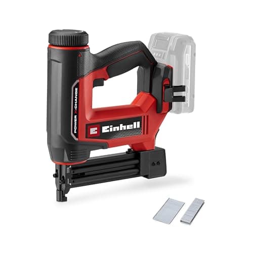 Image of Einhell Cordless Nail Gun Stapler 18V Power X-Change, 20 Shots/min, max. 25 mm Staple Length, max. 32 mm Nail Length, incl. 300 Staples and Nails Each, Without Battery TE-CN 18/32 Li - Solo