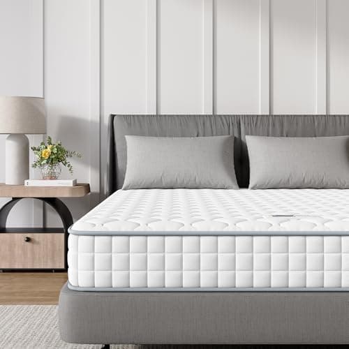 Image of BedStory 3FT Single Mattress, Sleeping Sprung Mattress Medium Firm Bonnell Spring with Breathable Fabric Fire Resistant Barrier Skin-friendly Durable for Bedroom (90x190x18cm)