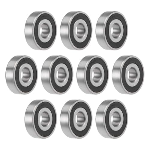 Image of TOP-VIGOR 10Pcs 16100-2RS Deep Groove Ball Bearings, Z2 10mm x 28mm x 8mm Double Sealed Industrial Bearings, Chrome Steel P0(ABEC1) Skateboard Bearings for Electrical Instrument Equipment