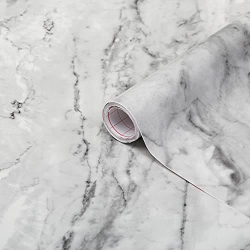 Image of d-c-fix vinyl wrap Romeo grey marble effect 67,5 cm x 2 m - sticky back plastic roll for furniture, kitchen & cupboards - contact paper sticker self adhesive film