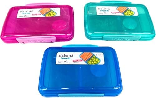 Image of Sistema Lunchbox 2er Set small Split 2fach unterteilt pink & lila 5000095