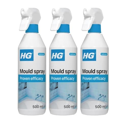 Image of HG Mould Spray – Powerful Black Mould & Mildew Remover for Bathrooms and Kitchens, Quickly Eliminates Stains and Freshens Surfaces - 500ml (Pack of 6)