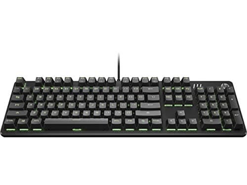 Image of HP Pavilion Gaming Keyboard 550, Red Hybrid Mechanical-Membrane Switches, RGB Lighting, 10 Keys Rollover, Anti-Ghosting, Gaming Mode, Adjustable Feet - Black