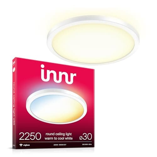 Image of Innr Smart LED Ceiling Light, Zigbee, Works with Hue* and Alexa (Bridge Required), Warm White to Cool White, Bedroom LED Lamp Dimmable, 30cm, 2250 Lumen
