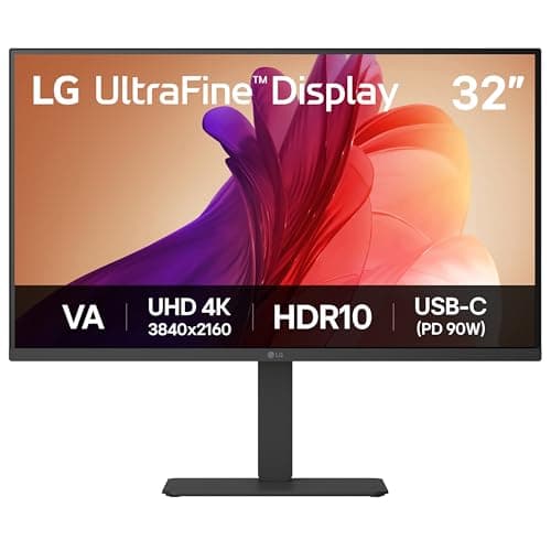 Image of LG UltraFine Monitor 32U720A-B - 4K UHD VA 32 inch, 60Hz, 5ms GtG, HDR10, Home/Office Display, Eye Care features, Built-in Speakers, HDMI, DisplayPort, USB-C with 90W PD, Black