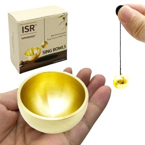 Image of YOYODOGS Mini Singing Bowls for Healing Set,Portable Sound Bowl Brass Handcrafted for Yoga,Meditation And Mindfulness,Chakra Healing Relaxation Gifts For Men,Women