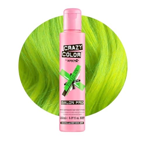 Image of Crazy Color Toxic UV Semi-Permanent Hair Dye. Highly Pigmented Neon Green Conditioning & Oil Nourishing Vegan Formula | No Bleach or Ammonia | Limited Edition 150ml Size