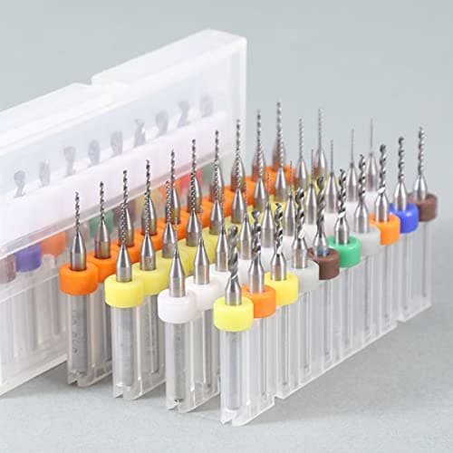 Image of Michear 10Pcs Carbide Micro Drill Bits Set Diameter 0.1mm to 3.0mm PCB Carbide CNC Print Circuit Board Tungsten Twist Engraving Tool for Carving Wood Plastic Metal (0.3-1.2mm Drill Bits)