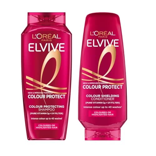 Image of L'Oréal Paris Elvive Colour Protect Shampoo 400ml and Conditioner 300ml, With UV Filter & Vitamin Cg, Protects Colour Up to 40 Washes | Click 'Customise Now' to Make Your Choice