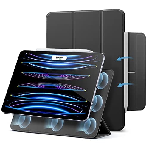 Image of ESR for iPad Pro 11 inch Case, Rebound Magnetic Case,iPad pro case 11 inch (2022/2021/2020), Convenient Magnetic Attachment, Two-Way Stand, Full Pencil 2 Support,Auto Sleep/Wake, Black
