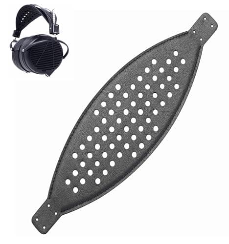 Image of AHG Premium Leather LCD Headband strap compatible with Audeze LCD-2 LCD-3 LCD-4 LCD-4z LCD-X LCD-XC LCD-MX4 and LCD-GX Suspension headphones (Black). Premium Cowhide Leather | Professionally Stitched
