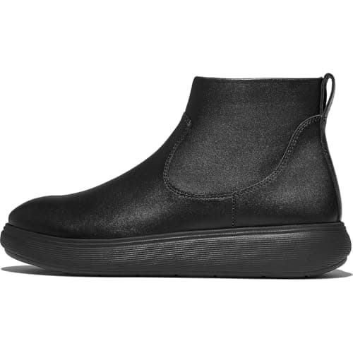 Image of Fitflop iQ-COMFF LEATHER ZIP ANKLE BOOTS