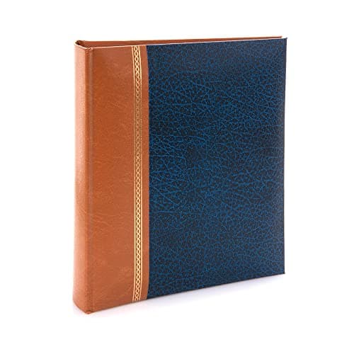 Image of Kenro Grace Classic Photo Album for 200 Photos 6x4 / 10x15cm Navy Blue Faux Leather Slip-In Pages and Memo Space - KD101UE