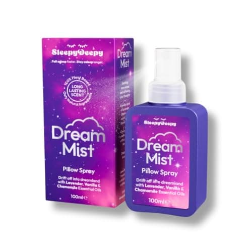 Image of Dream Mist Fast-Acting Deep Sleep Pillow Spray | Sleep Aid with Natural, Science-Backed Scents | Calming, Relaxing Lavender, Chamomile & Vanilla | Reduce Anxiety & Unwind at Bedtime | 100ml