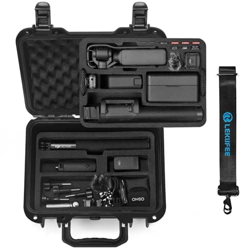 Image of LEKUFEE Waterproof Hard Case for DJI Osmo Pocket 4, Osmo Pocket 3, Mic 3/2/Mini, Creator Combo,Power Expansion Combo,Vlogging Camera and Accessories(Case Only)