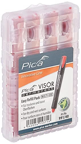 Image of Pica Visor Permanent Longlife Indutrial Marker Refills 4 pack Red 991/40