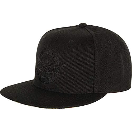 Image of Guns N Roses Circle Logo Printed Peak Snapback Cap Black